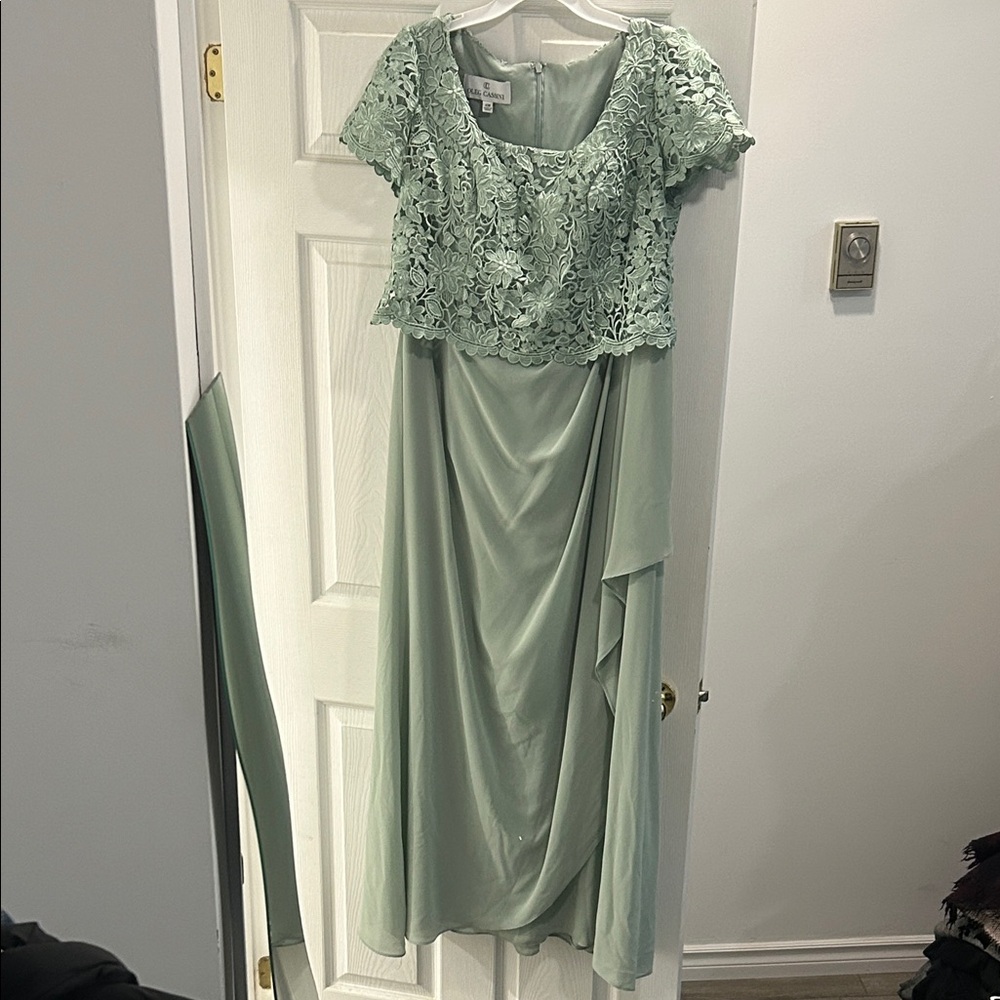 Sage Green Lace Maxi Dress